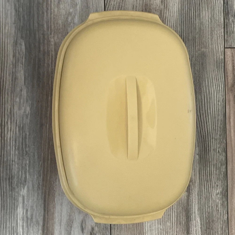 Tupperware Microwave 3 Piece Pc Vegetable Steamer Serving Bowl Gold